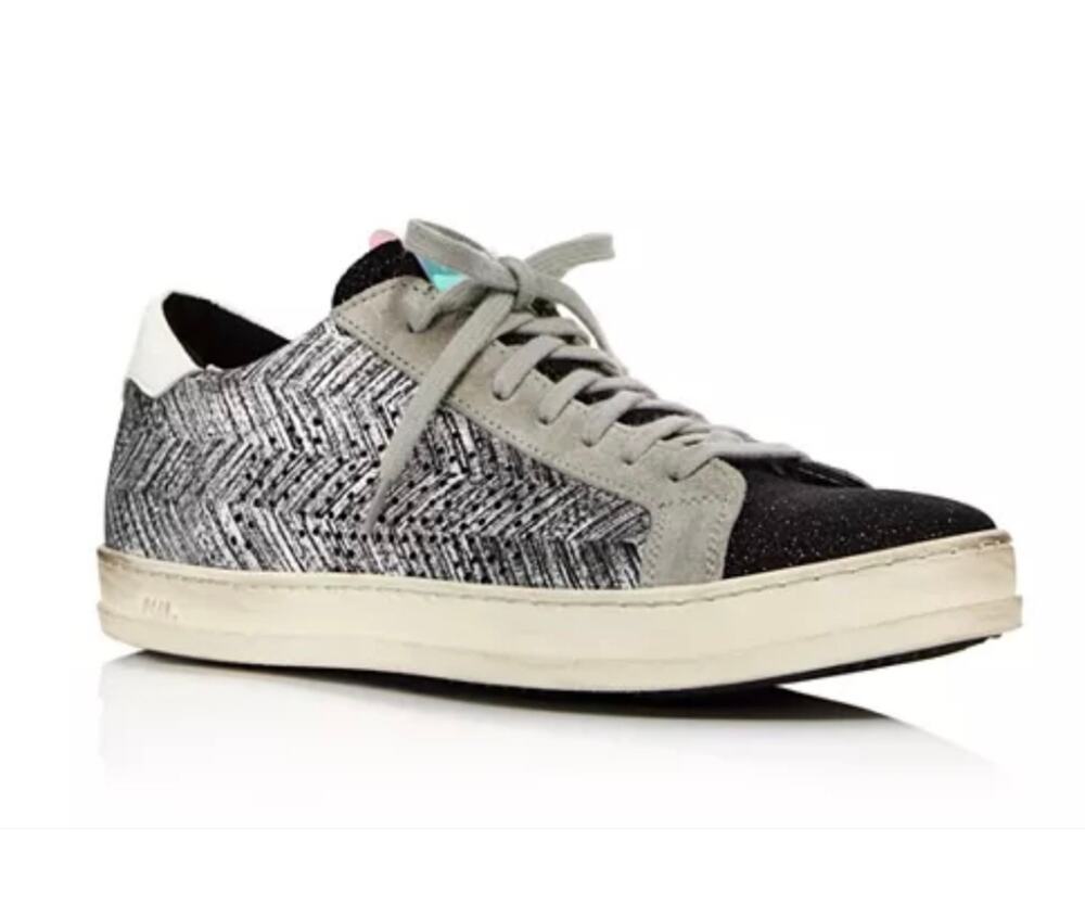 P448 John Black Silver Street Sneaker 39